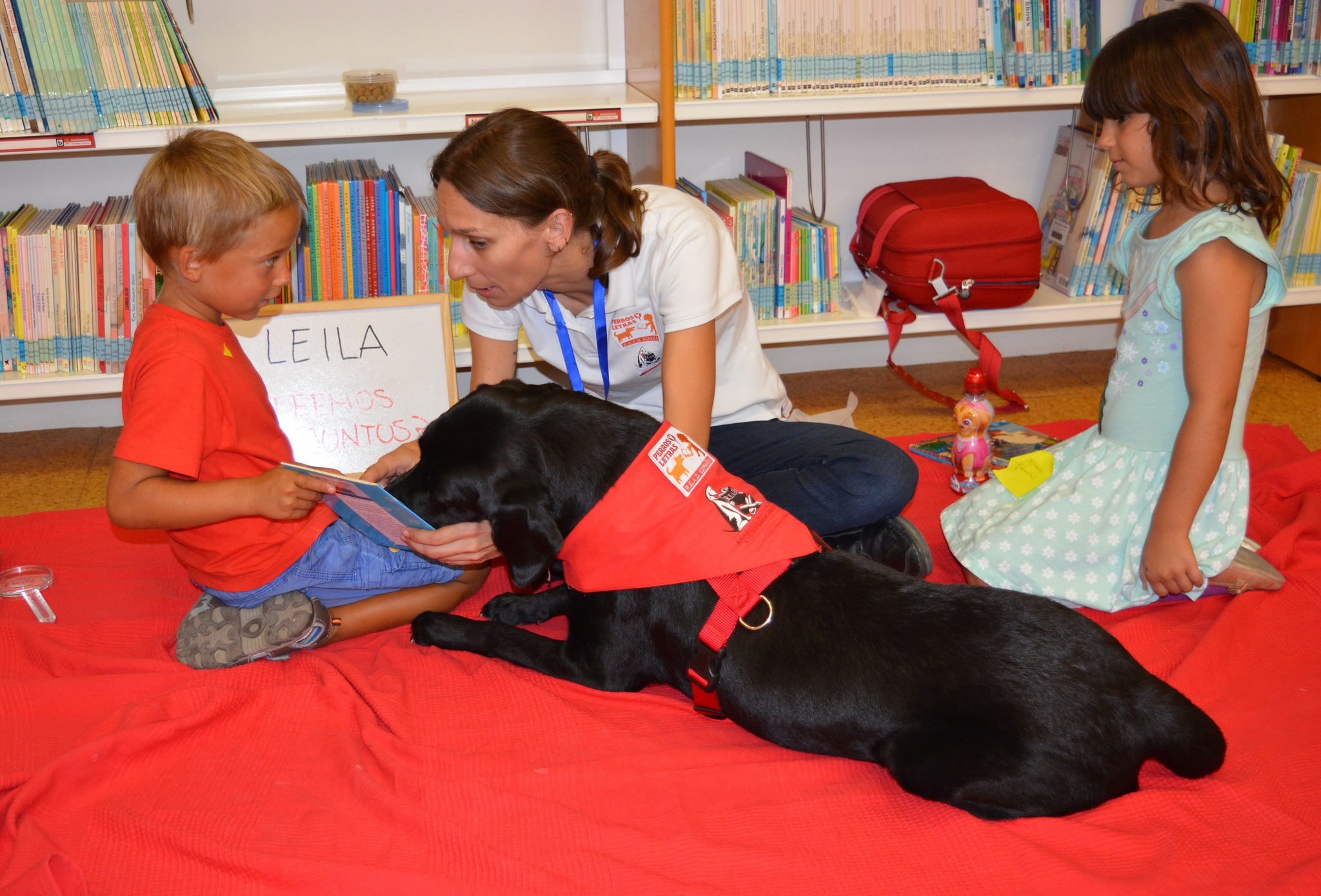 Ciudad en España usa perros para atraer niños a biblioteca y está funcionando!